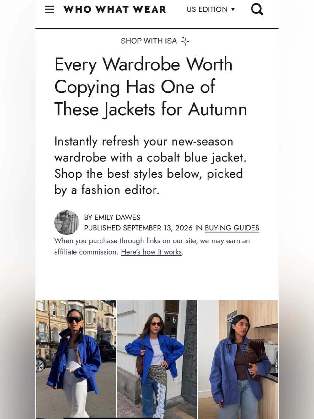 Vtg Mallerette Cobalt Blue Wool Statement Coat - Picture 13 of 17